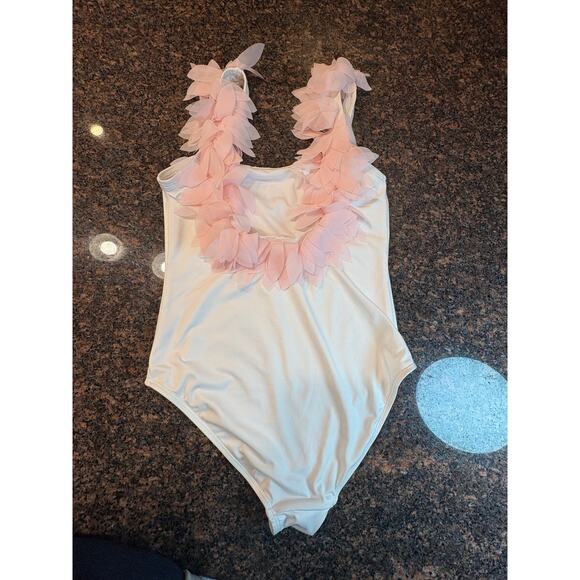 Stella Cove Girls White Swimsuit w/Perfume Bottle and Pink Petals Size 12 Y NWT - Picture 2 of 5